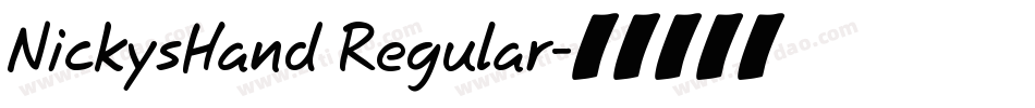 NickysHand Regular字体转换